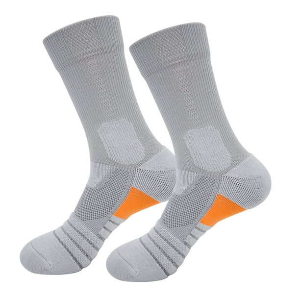 Calcetines de baloncesto Calcetines deportivos Algodón Poliéster Desodorante Absorbente de sudor Calcetines de élite con bandeja gruesa antideslizante para hombres