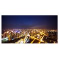 thumbnail image 2 of Downtown Nighttime Panorama - Cityscape Canvas Art Print, 2 of 3