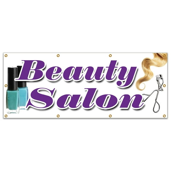 36"x96" BEAUTY SALON BANNER SIGN hairdresser stylist colorist color haircuts