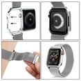 thumbnail image 4 of PINHEN Metal Magnetic Bands Compatible for Apple Watch Band 38mm 42mm with Case, Stainless Steel Milanese Mesh Loop Replacement Strap Compatible with iWatch Series 3/2/1 Women Men, 4 of 7