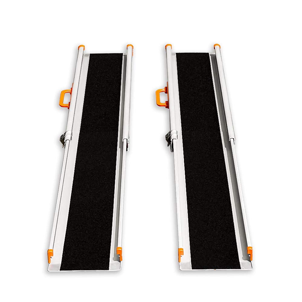 Ruedamann 6' Adjustable Aluminum Wheelchair Ramp,Portable Telescoping