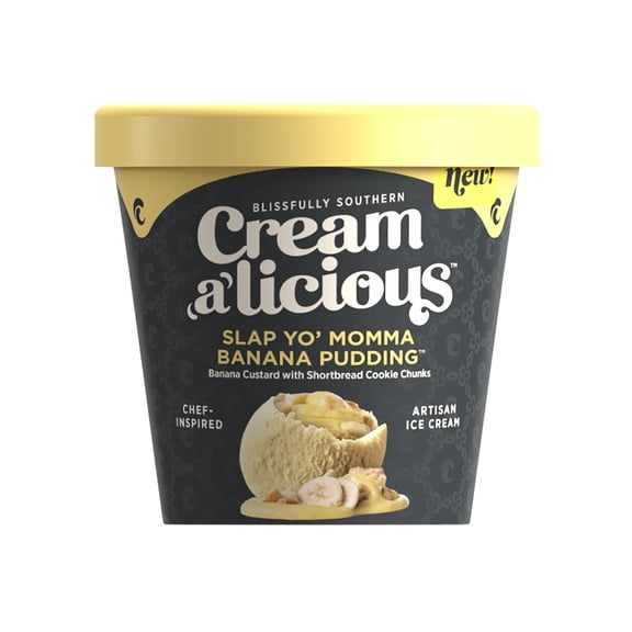 Creamalicious Slap Yo Mamma Banana Pudding Ice Cream, 16 oz