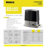 Beninca Slide Gate Opener / Operator Bull 624r Kit (1 Bull 624r, 2 Long-range Remote Controls & 5 Ri.m4p Nylon / Steel Core Racks 40” Each)