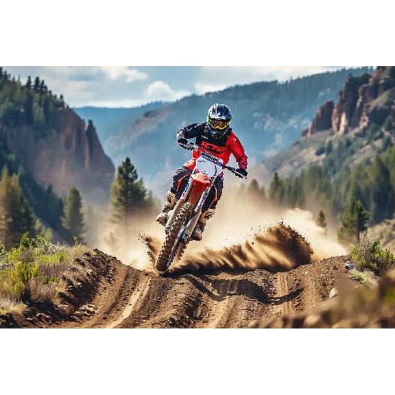 Fun Jigsaw Puzzle for Adults 300 Pieces Motocross Extreme Sport Wooden Puzzles Best Brain Exercises Educational Gift Home Decor, 29.5 x 20 Inch