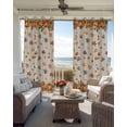thumbnail image 6 of Orange Yellow Pumpkins Blackout Curtains for Bedroom Living Room Darkening Curtains 54 Inch Long Autumn Leaves Rustic Vintage Short Curtain for Small Window Treatment Grommet Drapes 42"x54"x2, 6 of 9