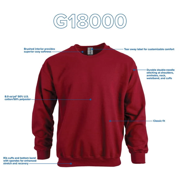 Gildan Men's Fleece Crewneck Sweatshirt