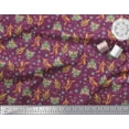 thumbnail image 2 of Soimoi Georgette Viscose Fabric Leaves,Floral & Housefly Insects Decor Fabric Printed Yard 42 Inch Wide, 2 of 3