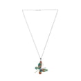 thumbnail image 4 of Juego de aretes y cadena ZVEZDA con dije mariposa plata mexicana ley .925 multicolor, 4 of 5