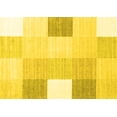 thumbnail image 1 of Ahgly Company Machine Washable Indoor Rectangle Checkered Yellow Modern Area Rugs, 2' x 4', 1 of 4