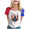 thumbnail image 4 of YDLCAFD T-Shirt Imprimé à Manches Courtes Col Rond pour Femmes Printemps Été, 4 of 5