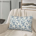 thumbnail image 5 of Naloa Vintage Blue Floral Pillowcase, Throw Pillowcase, Wrinkle-Free, Stain-Resistant with Hidden Zipper for Bedroom Sofa-14"x20", 5 of 6