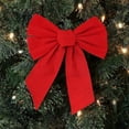 thumbnail image 2 of Set of 7.9" X 10" Velvet Christmas Bows - Perfect for Ornaments, Tree Filler, Decorating Banisters and More!, 2 of 2