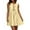 Yellow, variant on Summer Beach Dresses for Womens 2026 Plus Size Fashion Casual Sleeveless Crew Neck Lace-up Pleated Dress