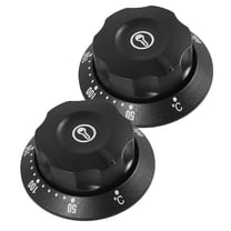 Baluue 2Pcs Black Knobs for Fryer Control Plastic Knobs for Kitchen Use
