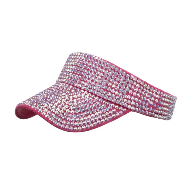 Womens Leopard Print Sun Protection Visor Cap - Polyester, Adjustable, One Size - Fashion/Sunny Days