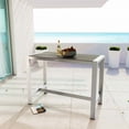 thumbnail image 4 of Modway Shore Outdoor Patio Aluminum Rectangle Bar Table in Silver Gray, 4 of 4