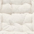 thumbnail image 6 of BizChair 28" Oversized Portable Faux Fur Folding Saucer Chair for Dorm, Bedroom, Ivory Faux Shearling/Soft Gold Frame, 6 of 10