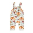 thumbnail image 2 of Aojekbee Baby Halloween Sleeveless Overalls Cute Pumpkin/Ghost Print Full Length Suspender Jumpsuit, 2 of 10