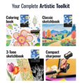 thumbnail image 3 of Lápices de colores COOL BANK, paquete de 120 con cuaderno de bocetos y estuche, 3 of 7