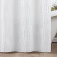 thumbnail image 2 of No Hook Shower Curtain with Snap in Fabric Liner Set, Boho Farmhouse Jacquard Tufted Geometric Striped Shower Curtain for Bathroom with See Through Window, Arch Pattern, 71" W x 74" L, 2 of 18
