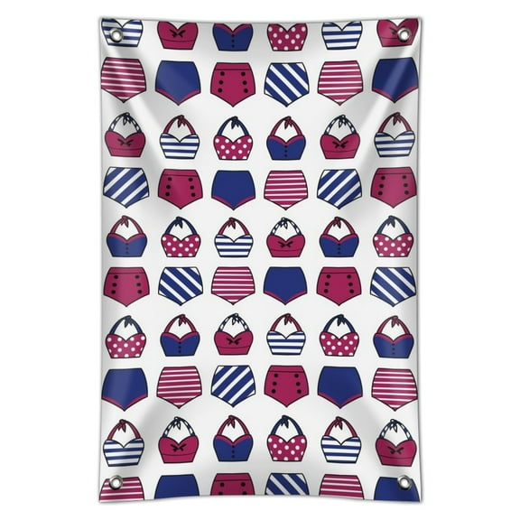 Retro Vintage Women's Swimsuit Pattern Home Business Office Sign