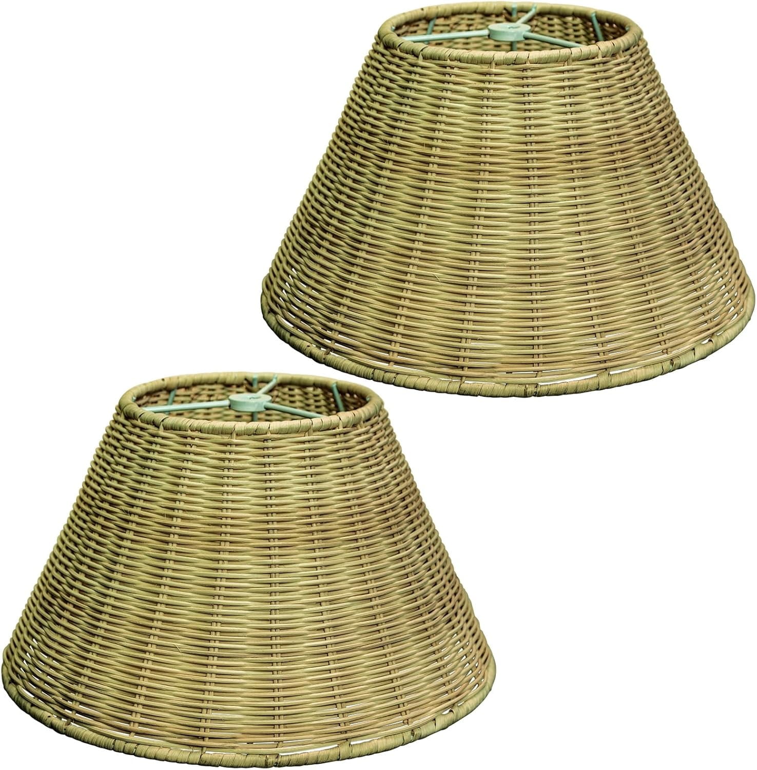 Chandelier Shades Set of 6, Small Rattan Lamp Shades Clip on Bulb