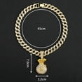 thumbnail image 3 of European and American versatile personality Cuban full diamond money bag pendant necklace fashionable versatile hip-hop necklace, 3 of 8