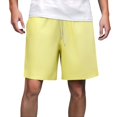 thumbnail image 1 of Mens Shorts Spring Summer Solid Color Painting Loose Plus Size Beach Pockets Short Gym Shorts Men Yellow M, 1 of 3