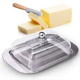 thumbnail image 4 of Mantequera de Acero Inoxidable con Tapa - Recipiente Sólido para Queso/Mantequilla - Caja para Guardar Mantequilla y Queso, 4 of 5
