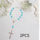 thumbnail image 5 of Pulsera con cruz religiosa,Pulsera con cruz religiosa,joyería,colgante,clásico,Pulsera con cuentas de en forma de cruz,estilo vintage,Pulsera decorativa con cruz de Jesús Azul, 5 of 6