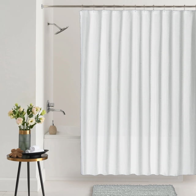 Mainstays Henderson White Mosaic 72” x 72”Shower Curtain