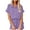 Purple, variant on Two Piece Shorts for Womens Cotton Linen Sets Fashion Summer Outfits Lounge Wear Matching Set Collared Short Sleeve Button Down Shirts Tops and Drawstring Short Pant Beach Vacation Tracksuits