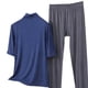 thumbnail image 5 of TaTaai Womens high neck pajama set, 3/4 sleeves, solid color modal, casual trendy, breathable skin-friendly, comfortable fit, great for spring & autumn bedtime & relaxation Gift, 5 of 5