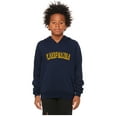 thumbnail image 2 of Daxton Youth Unisex Pullover Cities States Hoodie Mid-Weight Fleece Sweater - California Navy Gold, L, 2 of 3