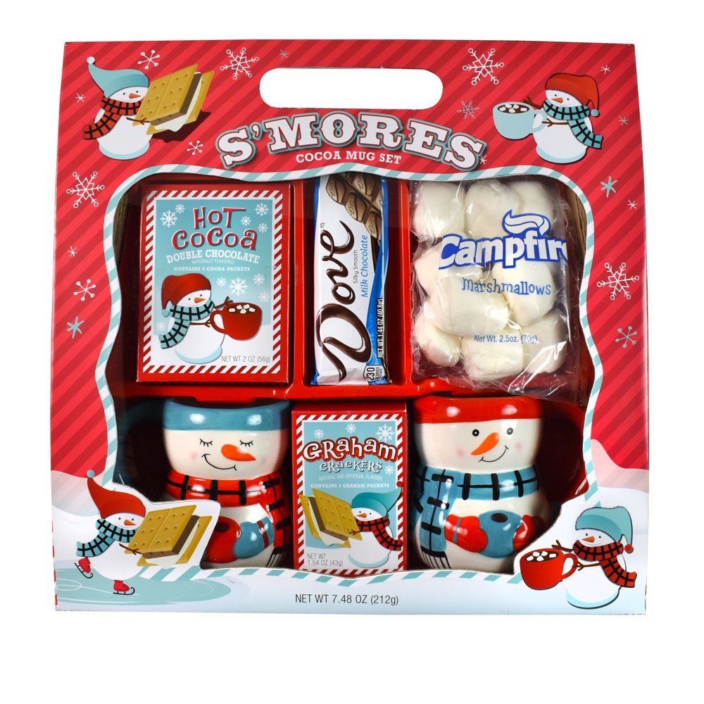 S'mores 2 Mug Christmas Boxed Gift Set 7.4oz. 7 Piece