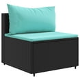 thumbnail image 4 of vidaXL Patio Sofa Set with Cushions Garden Furniture 10 Piece Poly Rattan, 4 of 11
