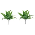 thumbnail image 4 of HOOWIFFY Tasteless 2Set Green Plastic Artificial Grass Leaves Plant for Home Wedding Decoration, 4 of 8