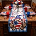 thumbnail image 1 of Linnome Independence Day Table Runner 12.99x72.05 Inch Patriotic Star Stripe Print Polyester for Living Room Coffee Table Kitchen, 1 of 6