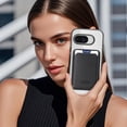 thumbnail image 7 of For Google Pixel 9A Magnetic Clear Wallet Phone Case,Magnetic Detachable Card Holder,Compatible with Mag-Safe,Military-Grade Protection,Shockproof Transparent Thin Fit Phone Case,Black, 7 of 7