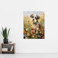 thumbnail image 2 of Shih Tzu In Wildflower Field Claude Monet Style Dog Oil Painting Extra Large XL Wall Art Poster Print, 2 of 5
