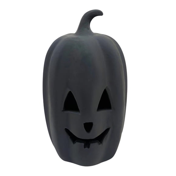 YIMWNYI Halloween Pumpkin Lantern, Handmade Resin Pumpkin, Halloween Decor, Fall Decoration, Spooky Party Decor, Trick or Treat Decoration, Creepy Lantern for Home Decor