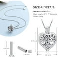 thumbnail image 6 of Heart Tree of Life Urn Necklace for Ashes Cremation Urn Ashes W / Funnel Filler Memorial Jewelry Pendant Gifts for Women for Loved One Memorial Jewelry, 6 of 7