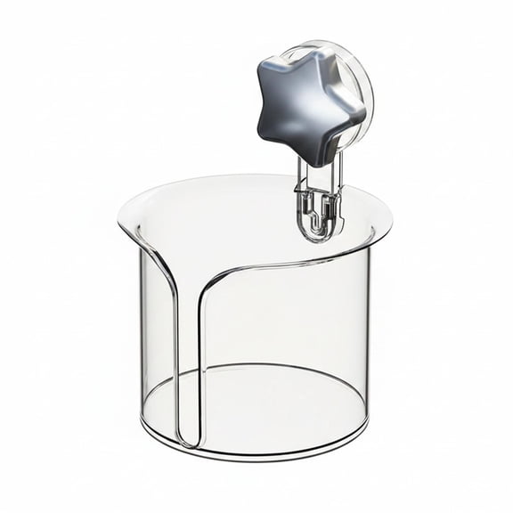 Suction Cup Wall Mount Toilet Paper Holder, No-Drill Bathroom Tissue Dispenser