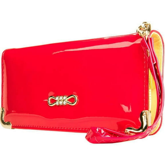 Women's Clutch Wallet Evening Purse Wristlet with Cell Phone Compartment (Fits up to 6.25In x 3.1In)