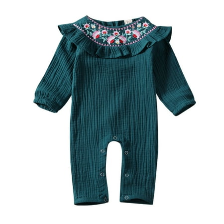 

Lieserram 3 6 9 12 18 Months Newborn Baby Girl Fall Clothes Set Romper Jumpsuit One-Piece Outfits