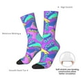 thumbnail image 6 of Honeii Disco Roller Skates Print Adult Socks,Crew Socks,Casual Calf Socks,Daily Wear Socks for Men & Women, Perfect for Sports, Casual and Everyday Use, 6 of 6