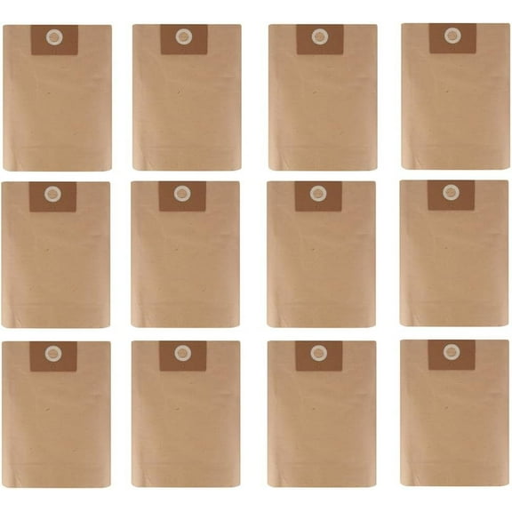 12 Pack 25-1230 Disposable Filter Bag ,Compatible with Stanley Disposable Filter Bag for 4-5 gal Vacuums, 25-1230