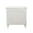 thumbnail image 5 of Elegant Mirrored Nightstand, Silver - Raised Geometric Accents, Storage Nightstand With 2 Drawers Exquisite Trim, Felt-lined Top,, 5 of 5