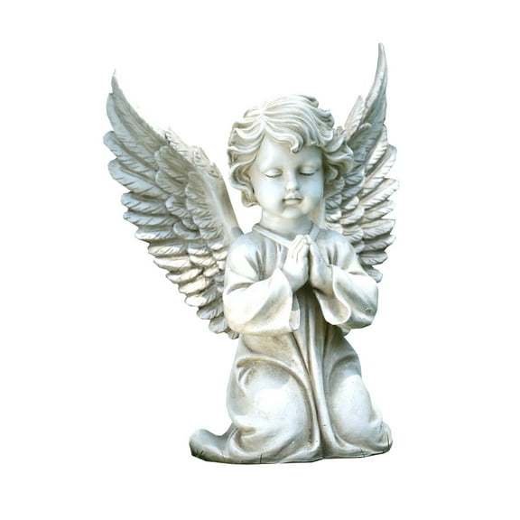 Napco Kneeling Angel Garden Statue, 15-Inch Tall