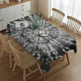 thumbnail image 2 of Black Tie Dye Pattern Rectangle Tablecloth 60"x84",Waterproof Polyester Rectangle Table Cloth, Wipeable Spillproof Polyester Tablecloth for Dining, Camping, Indoor and Outdoor, 2 of 5